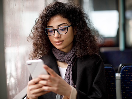 Woman using phone